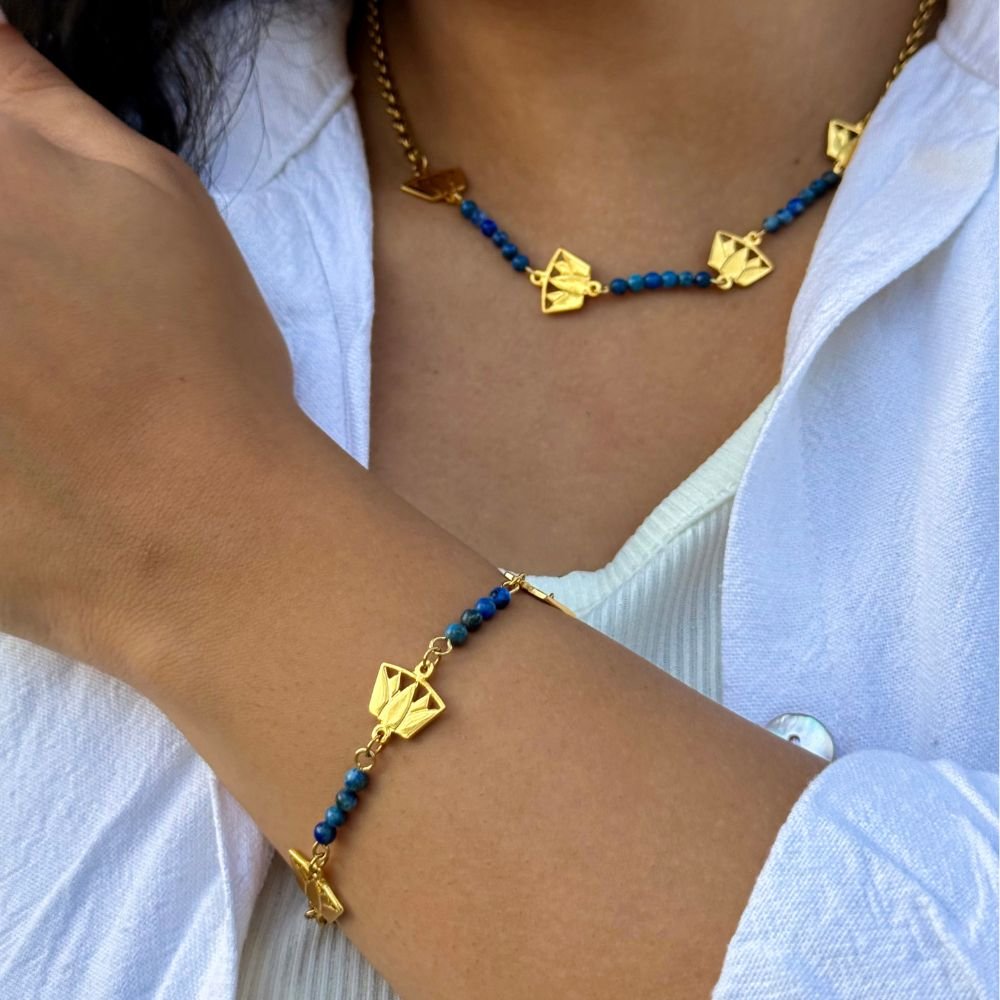 Lazuli Lotus bracelet