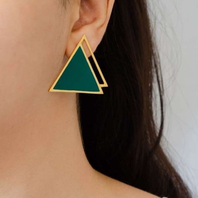 Emerald Tuya Earrings