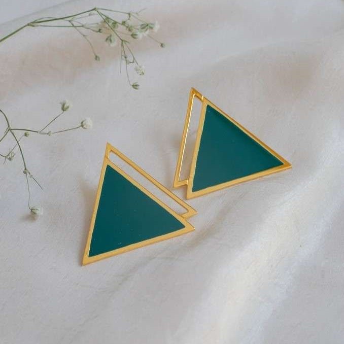 Emerald Tuya Earrings